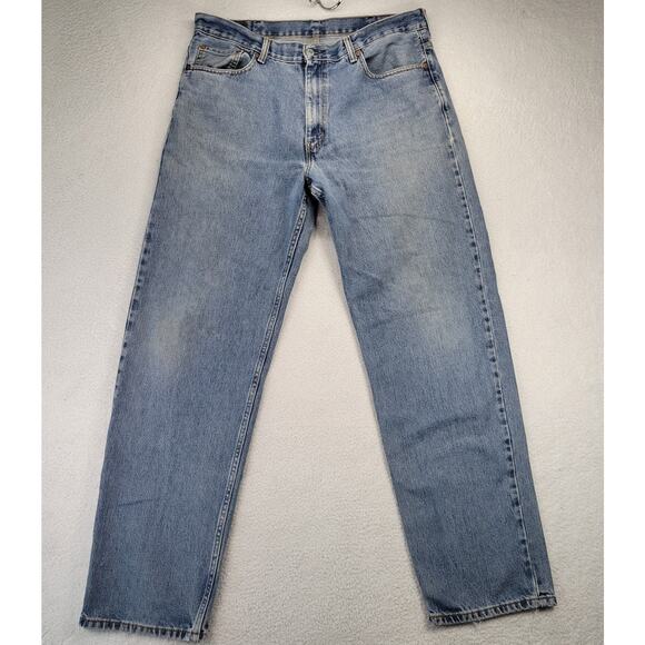 Levis 550 Jeans Mens 38x34 Blue Relaxed Fit Tapered American Workwear Denim - Picture 1 of 12